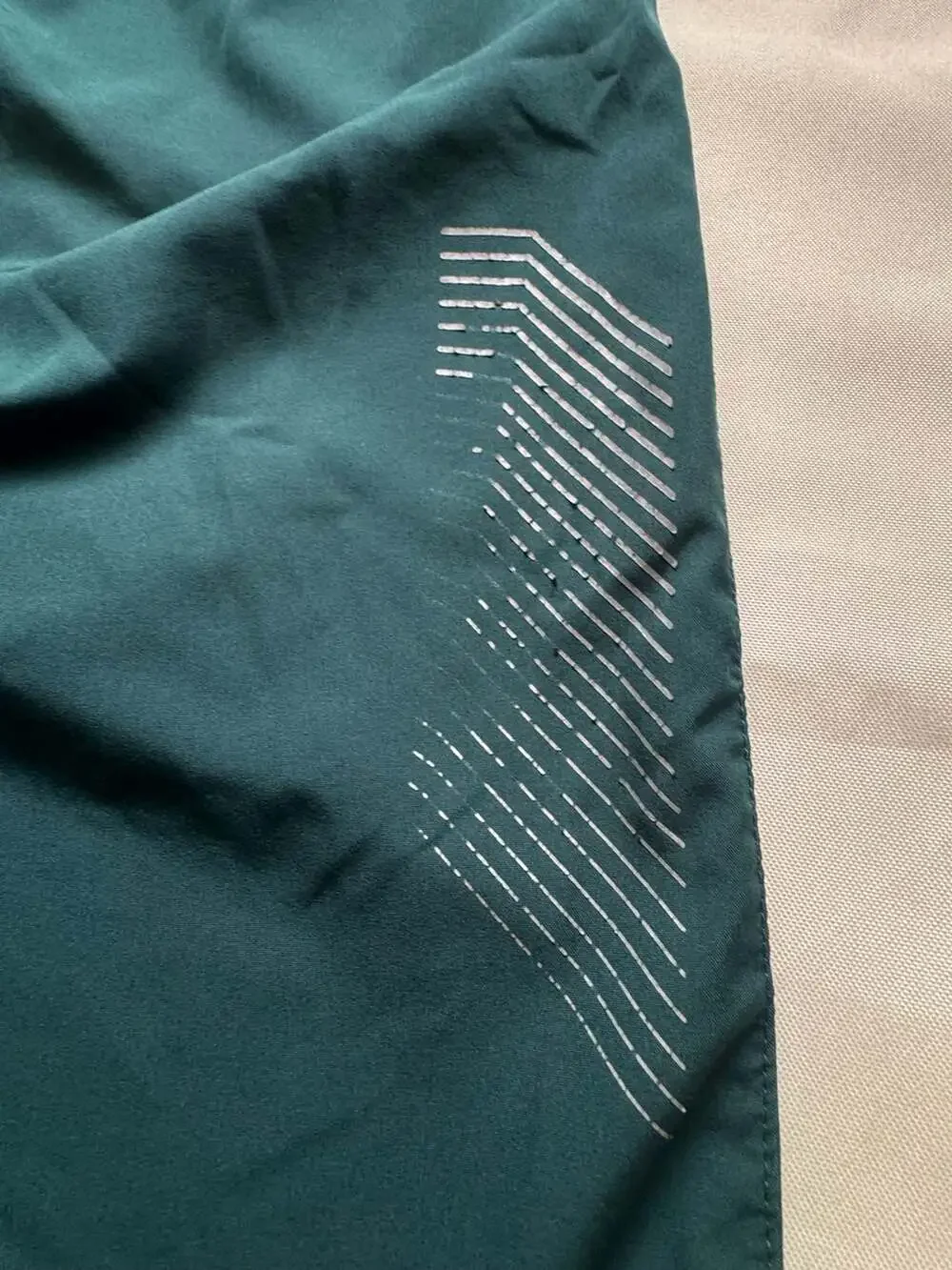 Men’s Large Dark Teal Athletic Shorts Gym Workout Running Activewear Stretch